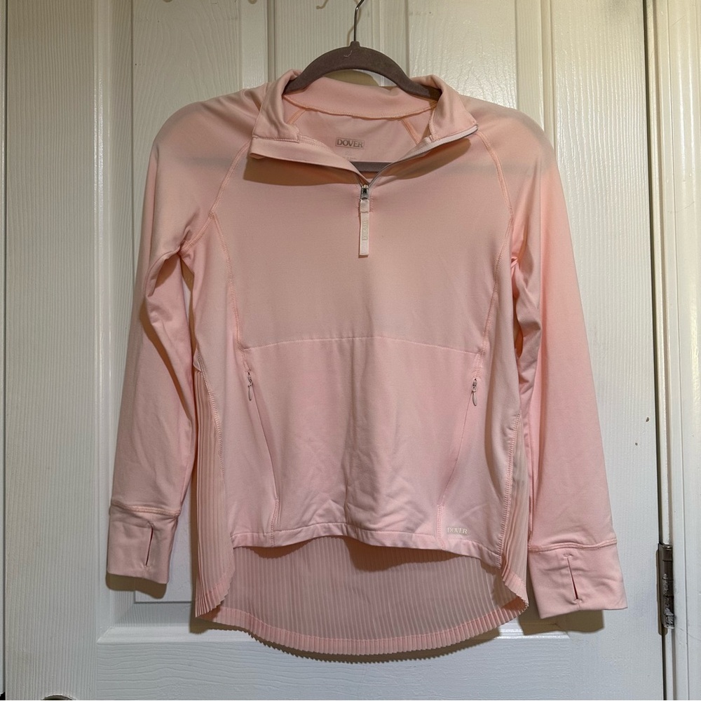 Women's Light Pink Zip-Up Pullover